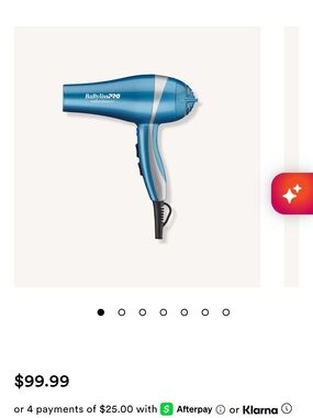 BaByliss Blue Hair Dryer with Black Nozzle